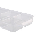 Transparent 5 Compartment Refrigerator Drawer Tray